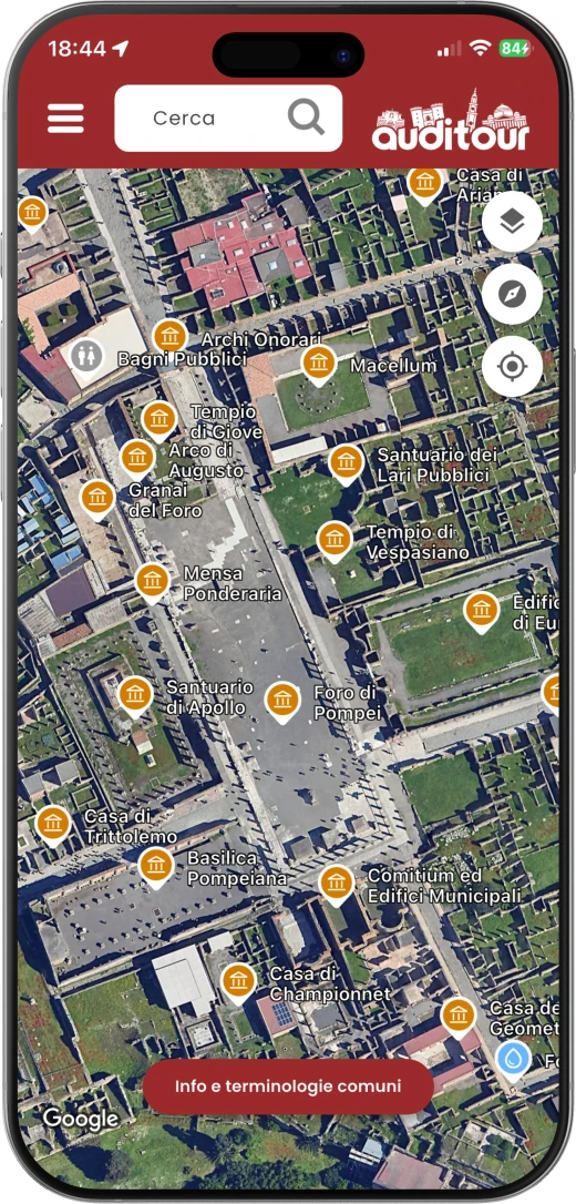 App Audioguida Pompei — Schermata 3
